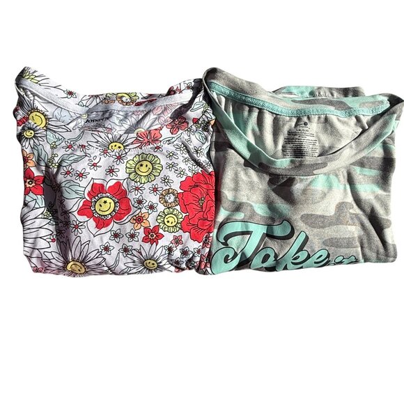 Joyspun & Secret Treasures Soft Lounge Dresses Floral & Camo w/ Pockets L/XL 2pk - Picture 1 of 11